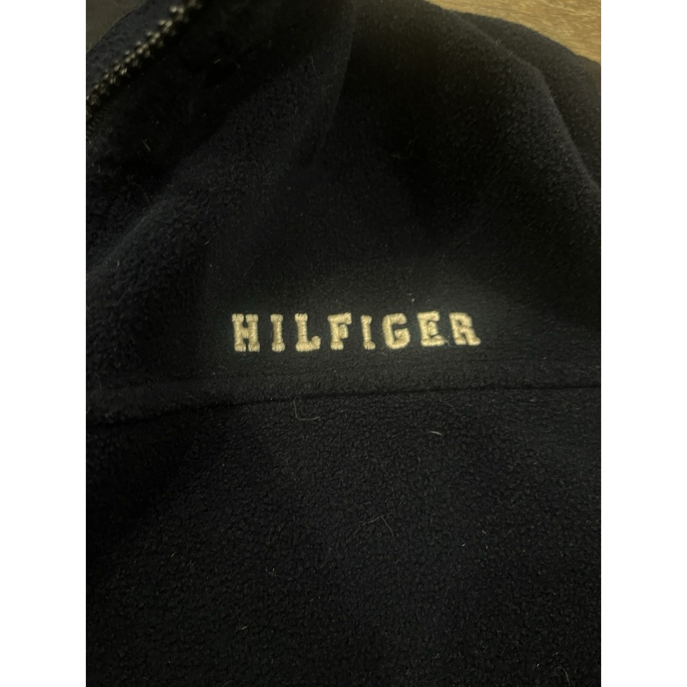 Vintage Tommy Hilfiger Fleece Vest Navy Blue Large - Picture 5 of 9